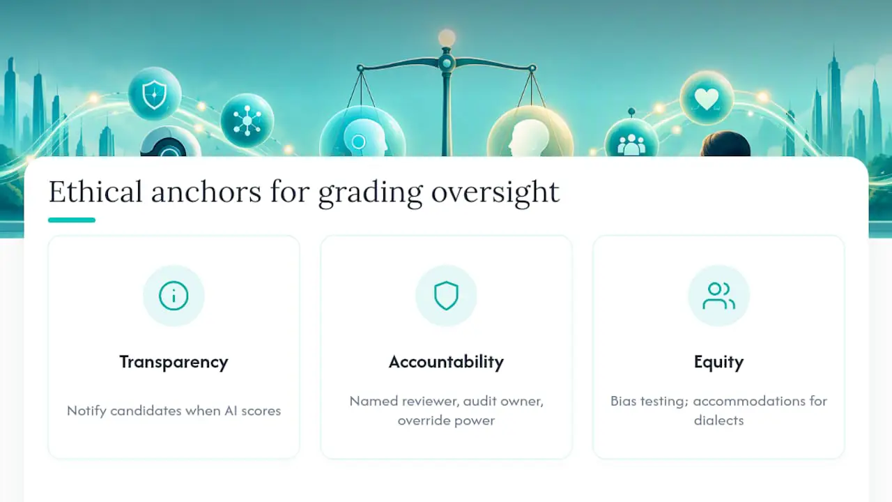 Three-part AI grading ethics framework