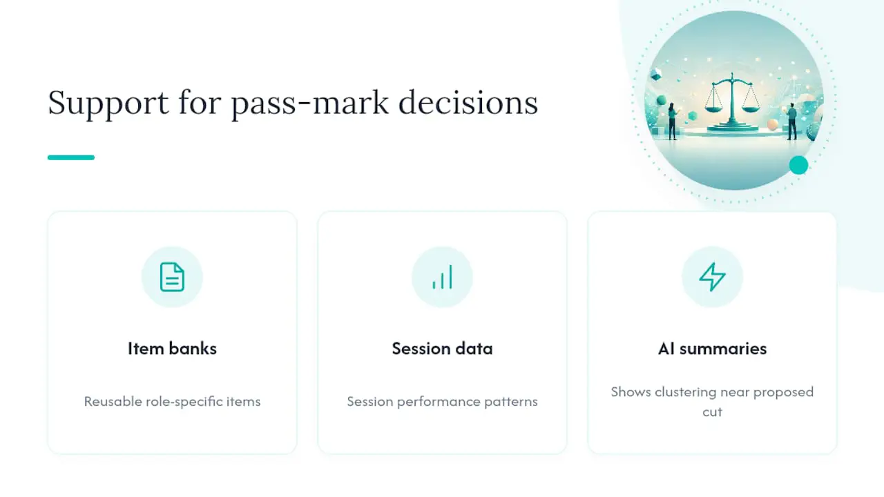 Cómo Talent Approved respalda las decisiones documentadas sobre notas de corte — diagrama de resumen