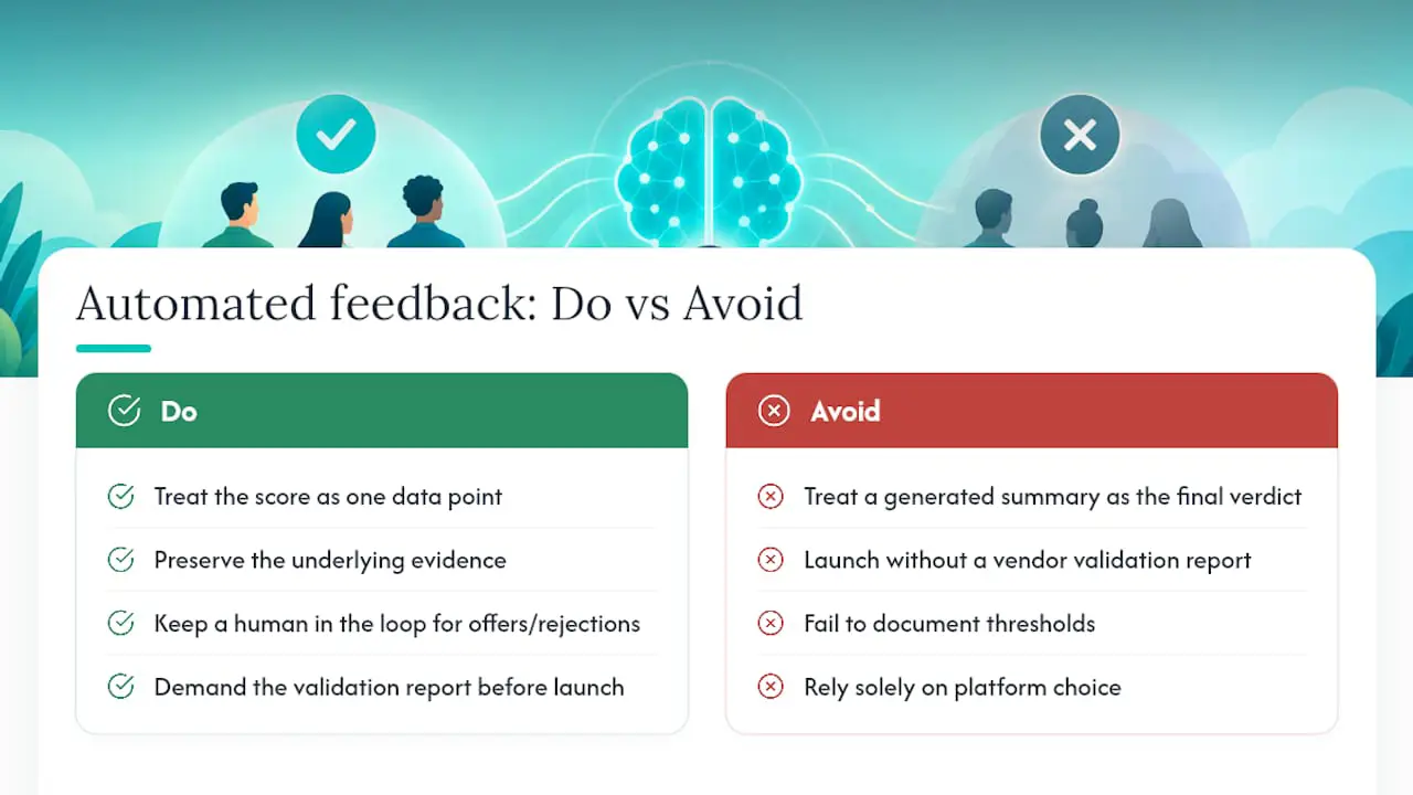 Treating Automated Feedback as Support, Not the Final Word — overview diagram