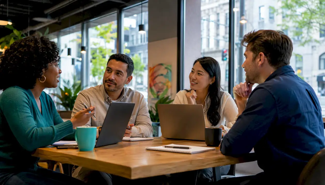Hiring team preparing for live video interviews