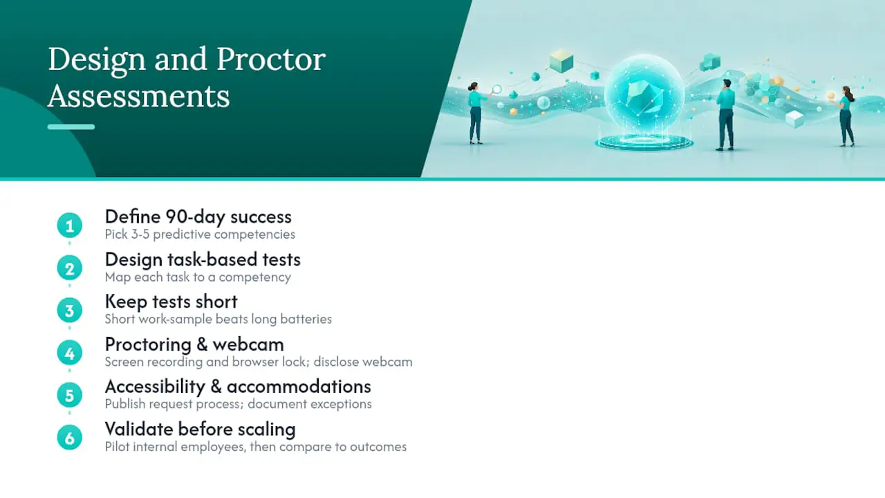 How do you design and proctor skills assessments at scale? — overview diagram