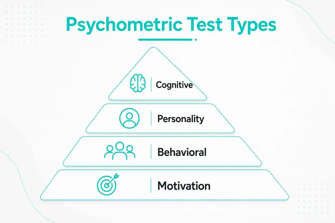 Infographic ranking types of psychometric assessments